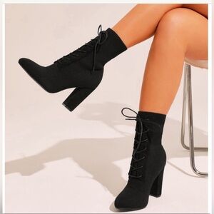 Elegant Black Heeled Boots